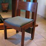 Marshallok 2001 chair shown with optional solid hardwood contoured back.