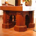 Custom mahogany altar, Sacred Heart, Oceanside, Ca