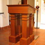 Custom mahogany lectern, Sacred Heart, Oceanside, CA