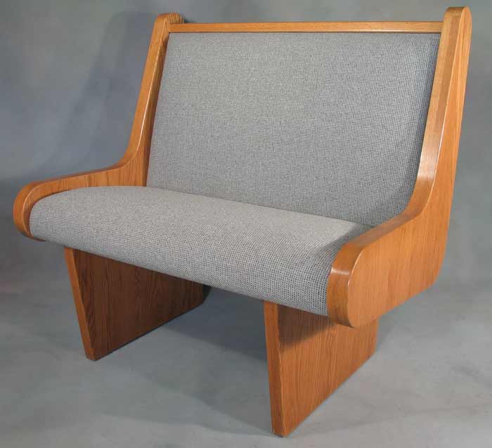 Pew body #825, shown with optional #728-C pew end